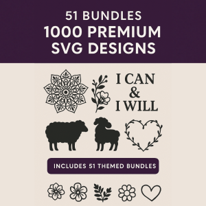 1000 Premium SVG Designs Craft Bundle